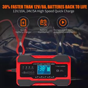 Cargador Inteligente Bater&iacute;a Auto Moto
