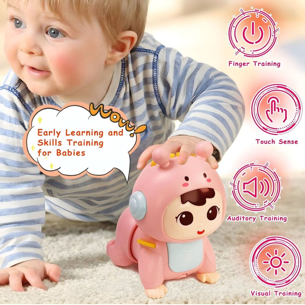 Juguete Did&aacute;ctico Beb&eacute; Gateador Rosa Huanger 28n6 image number 3.0