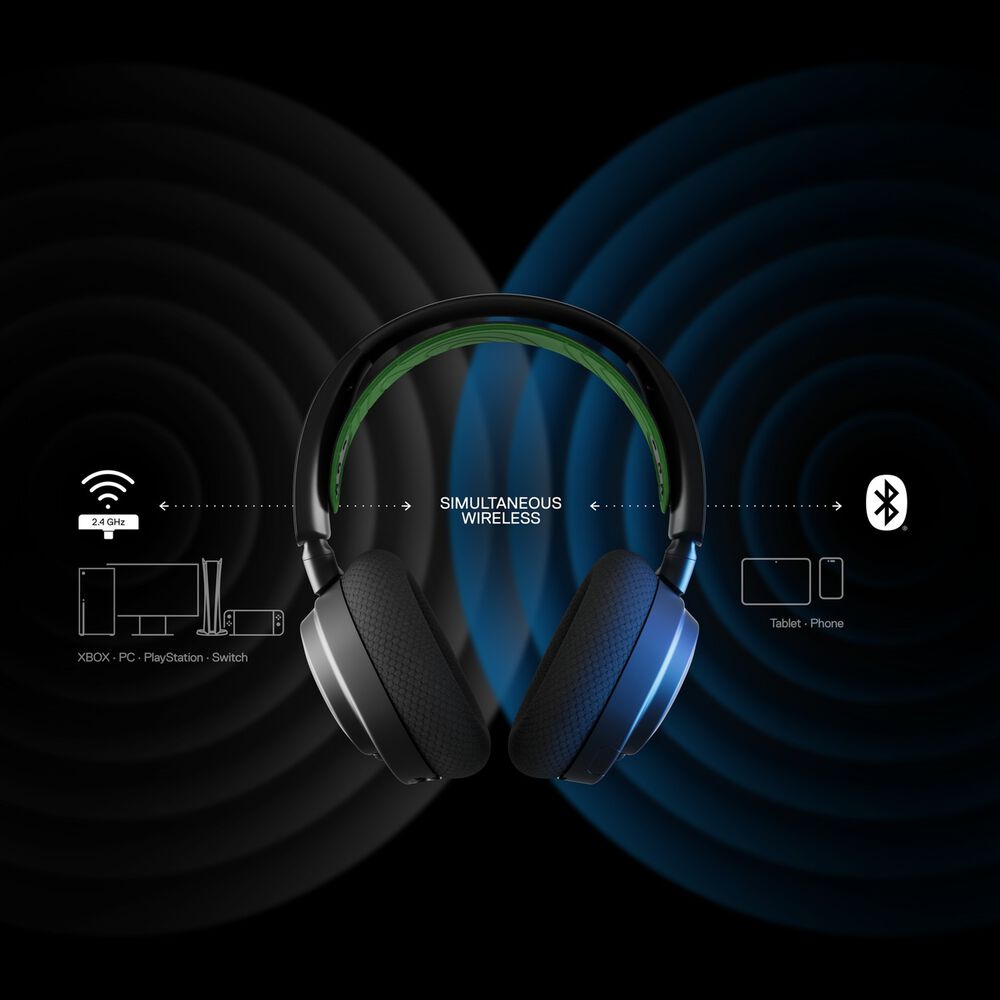 Aud&iacute;fonos Gamer Steelseries Nova 7 Xbox Inal&aacute;mbrico Negros image number 3.0