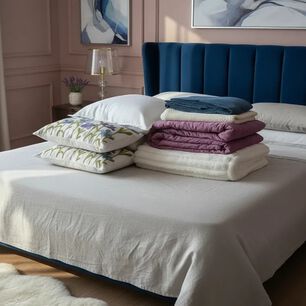 Set Renovaci&oacute;n Dormitorio Jard&iacute;n De Lavanda 8 Piezas King