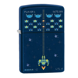 Encendedor Zippo Pixel Game Design Azul Zp49114