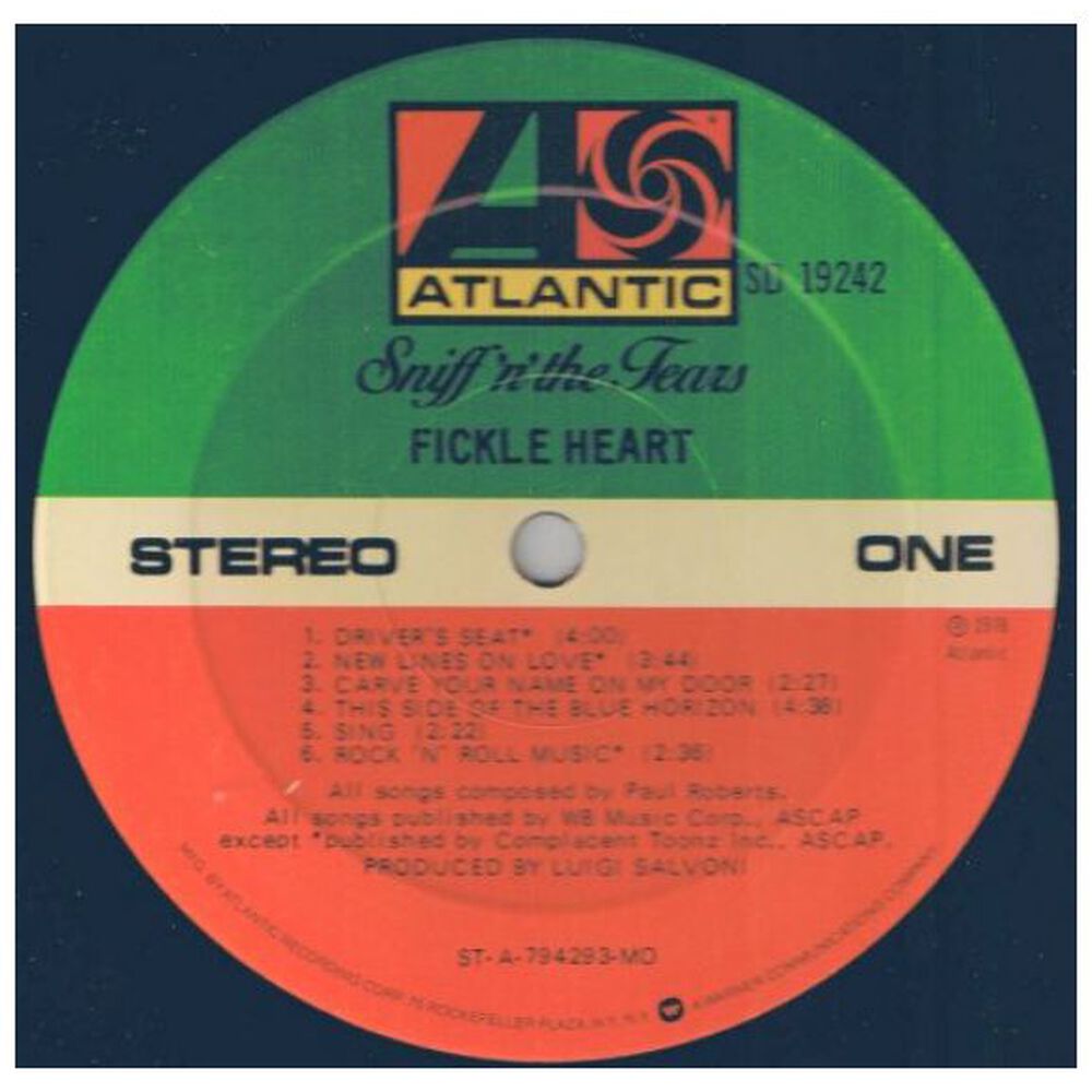 Sniff 'n' The Tears - Flickle Heart | Vinilo Usado image number 3.0