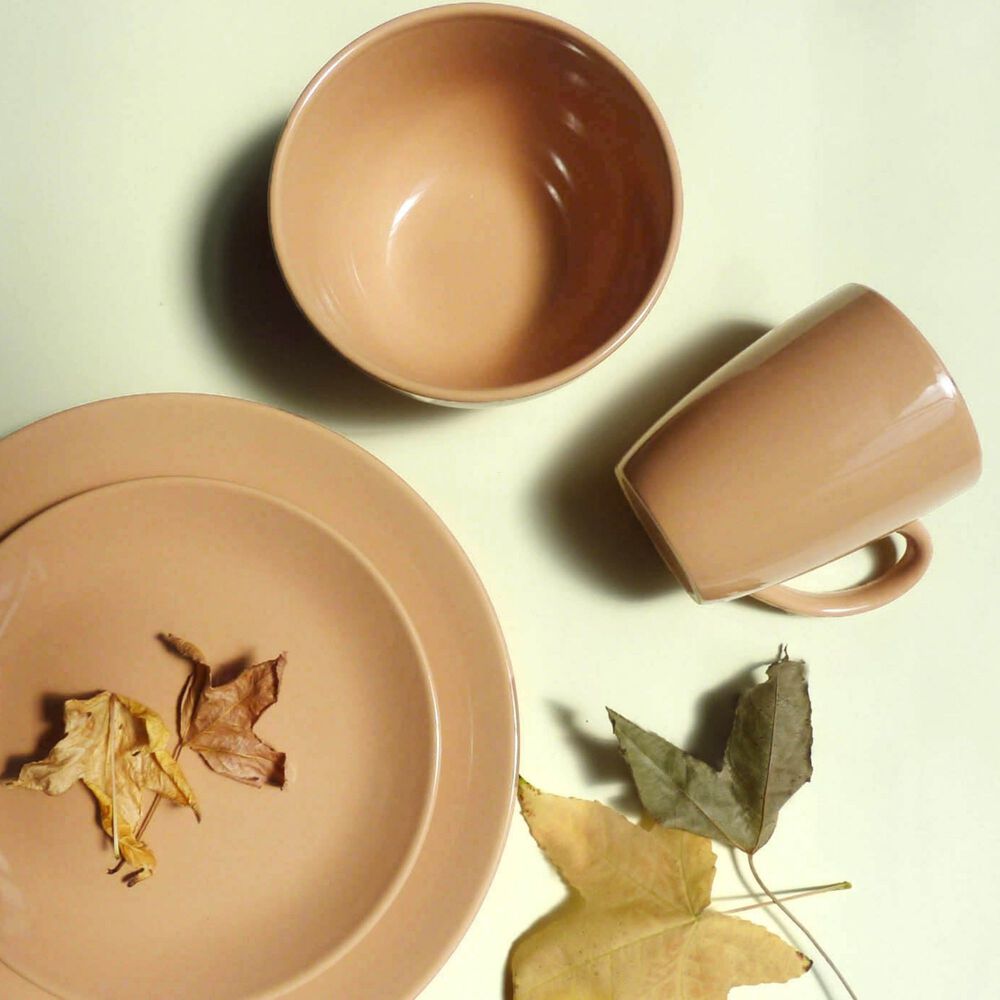 Juego De Loza 16 Piezas Vajilla Cer&aacute;mica July Caramelo image number 5.0