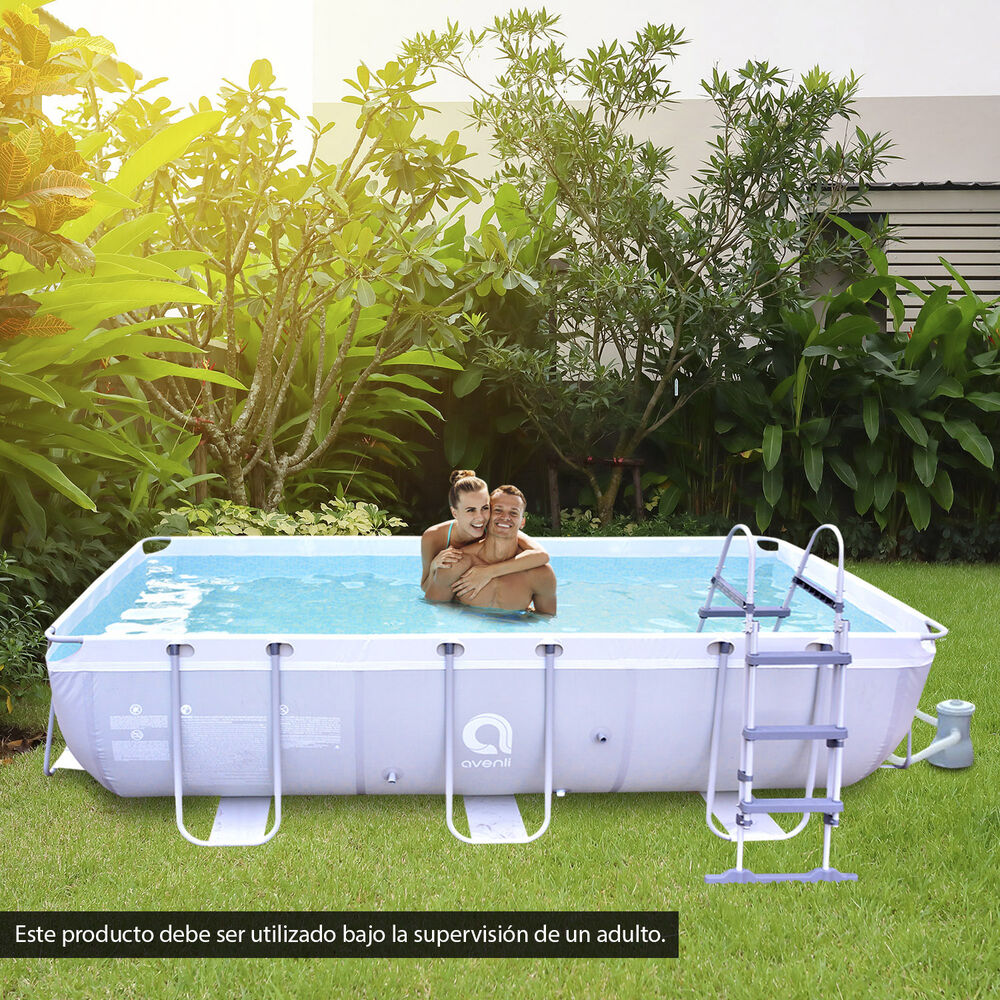 Piscina Con Filtro 7020 L 99x200x400 Cm Gris. image number 5.0