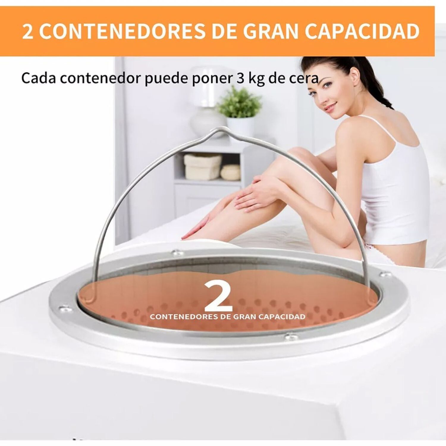 Olla De Cera Depilatoria Con Colador Y Filtro 6 Kilos image number 2.0