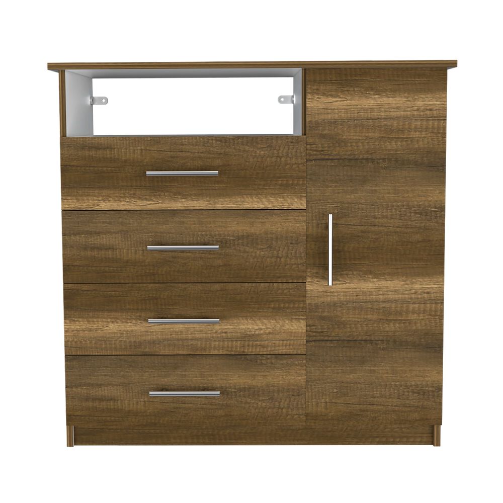 Comoda Tv 40" 4 Cajones 1 Puerta Fm-018o - Café Oscuro image number 3.0