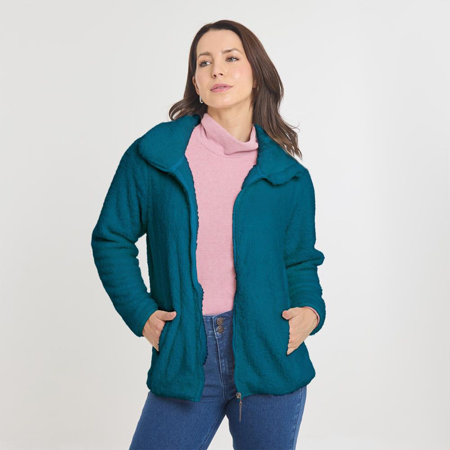 Poler&oacute;n Polar Fleece Manga Larga Cuello Alto Mujer Geeps image number 0.0