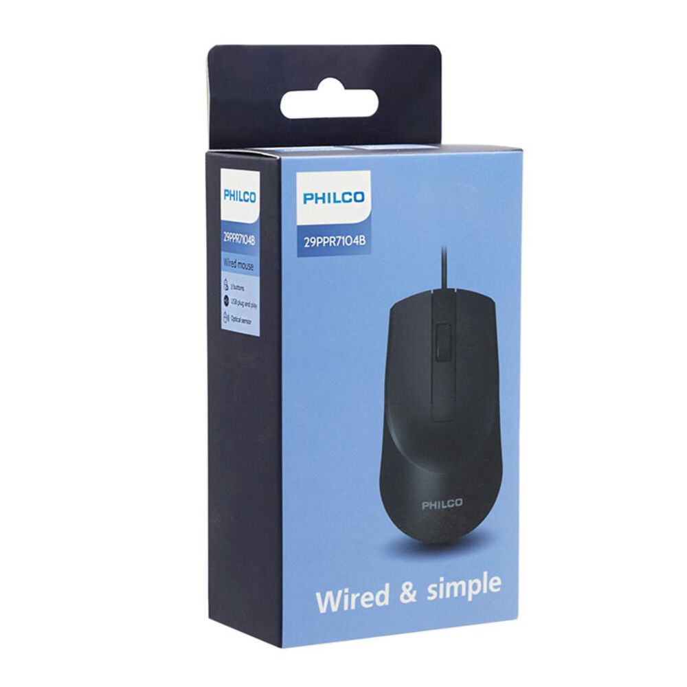 Mouse Alambrico Usb 3 Botones Negro Spk7104 image number 4.0