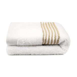 Toalla De Cara Mav Nautica 100% Algod&oacute;n Suave 30x50cm Blanca-verde