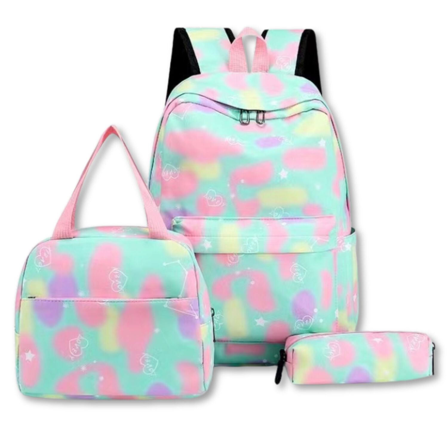 Pack Mochila Lonchera Estuche 43cm Juvenil Escolar Gradient Aqua Green image number 0.0