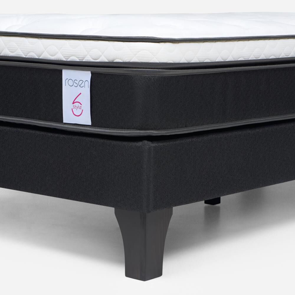Cama Europea Rosen New Style 6 / 1.5 Plazas / Base Normal + Set De Maderas image number 5.0