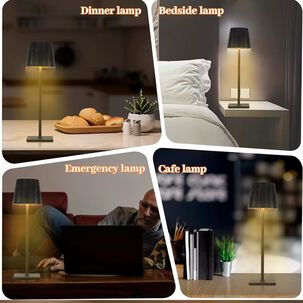 Lámpara De Mesa Led Inalámbrica Portátil 3 Temperaturas