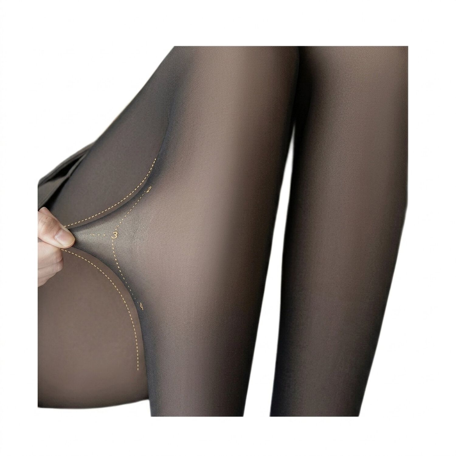 Calza Panty Con Chiporro Efecto Piel Talla Unica (de Xs A L) image number 3.0