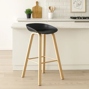 Taburete Piso Bar Nordic - Negro Taburete Piso Bar Nordic - Negro