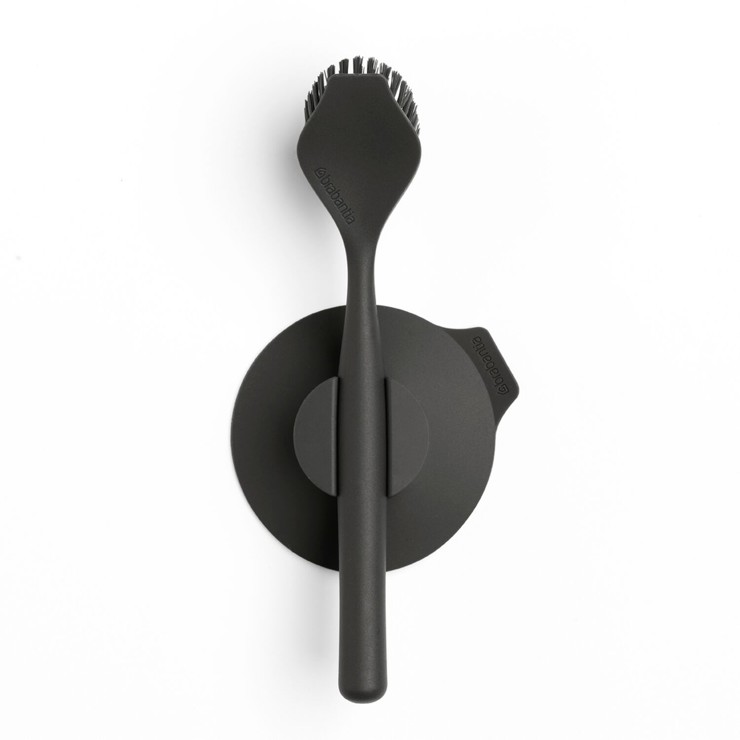 Cepillo Para Platos Con Soporte De Ventosa Dark Grey image number 1.0