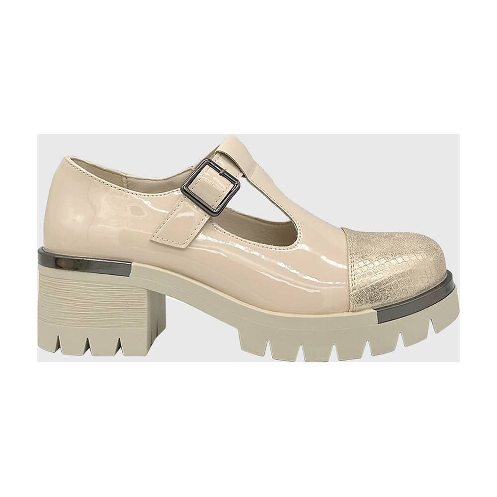 Zapato Para Mujer Con Taco Bajo Mary Jane Blanco image number 3.0