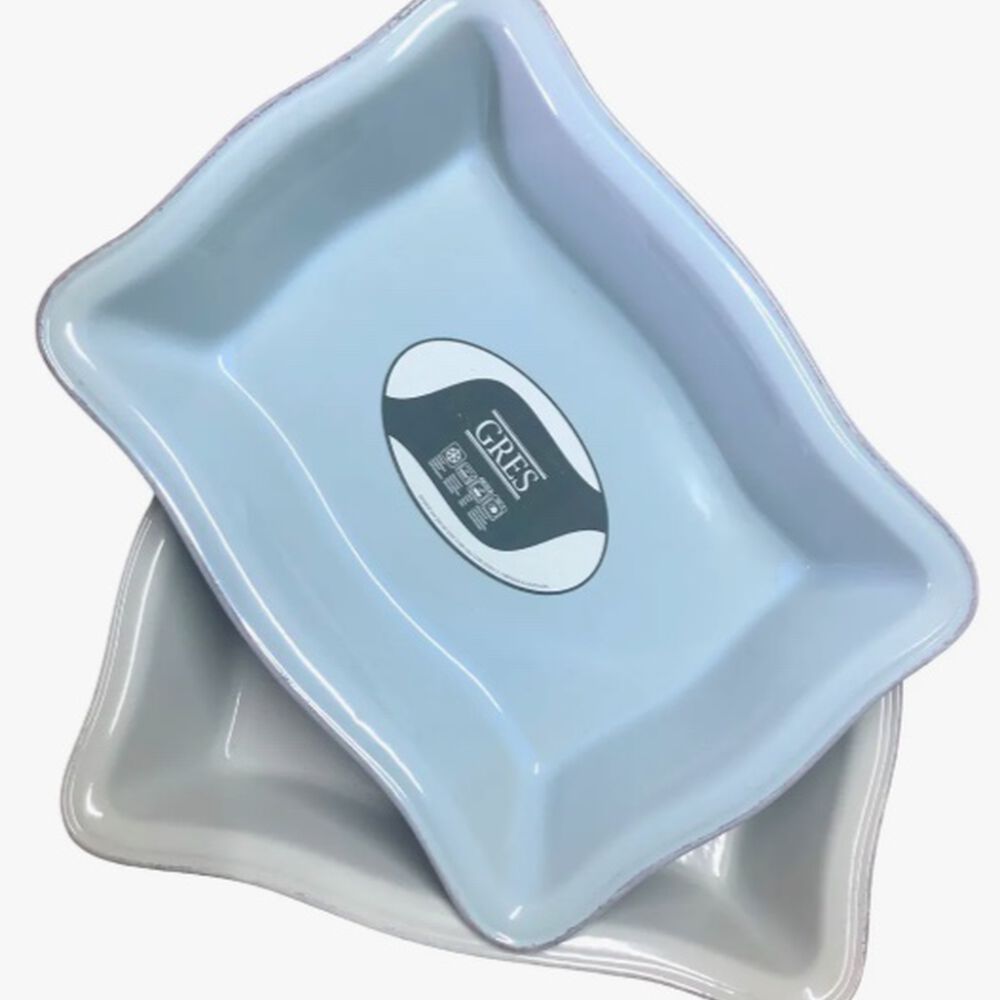 Fuente Ceramica P/horno Rectangular Celeste image number 2.0