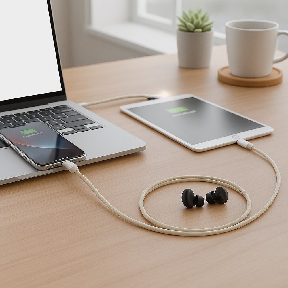 Cable Usb 3 En 1 Mlab Multi Conector 1m Blanco image number 4.0