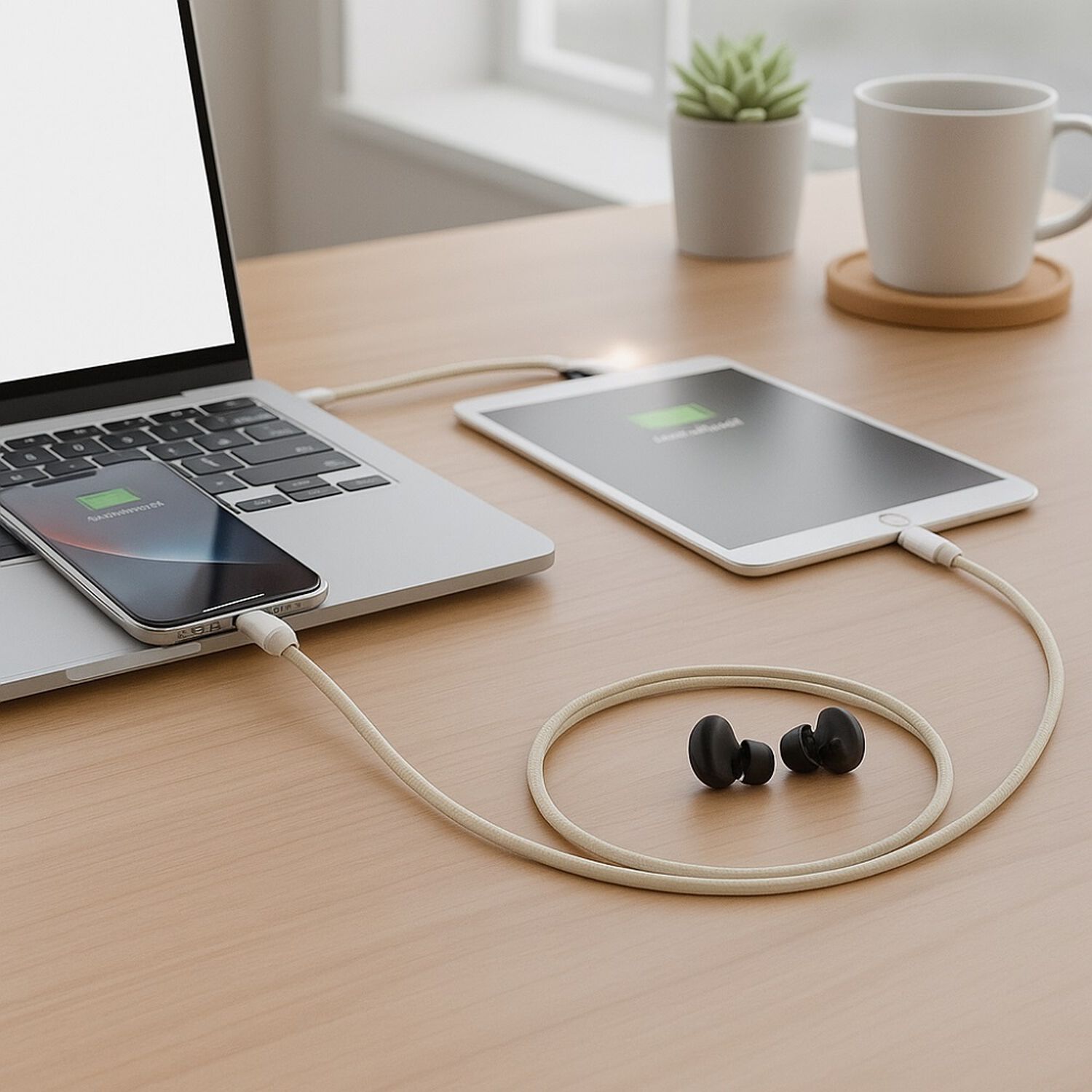 Cable Usb 3 En 1 Mlab Multi Conector 1m Blanco image number 4.0
