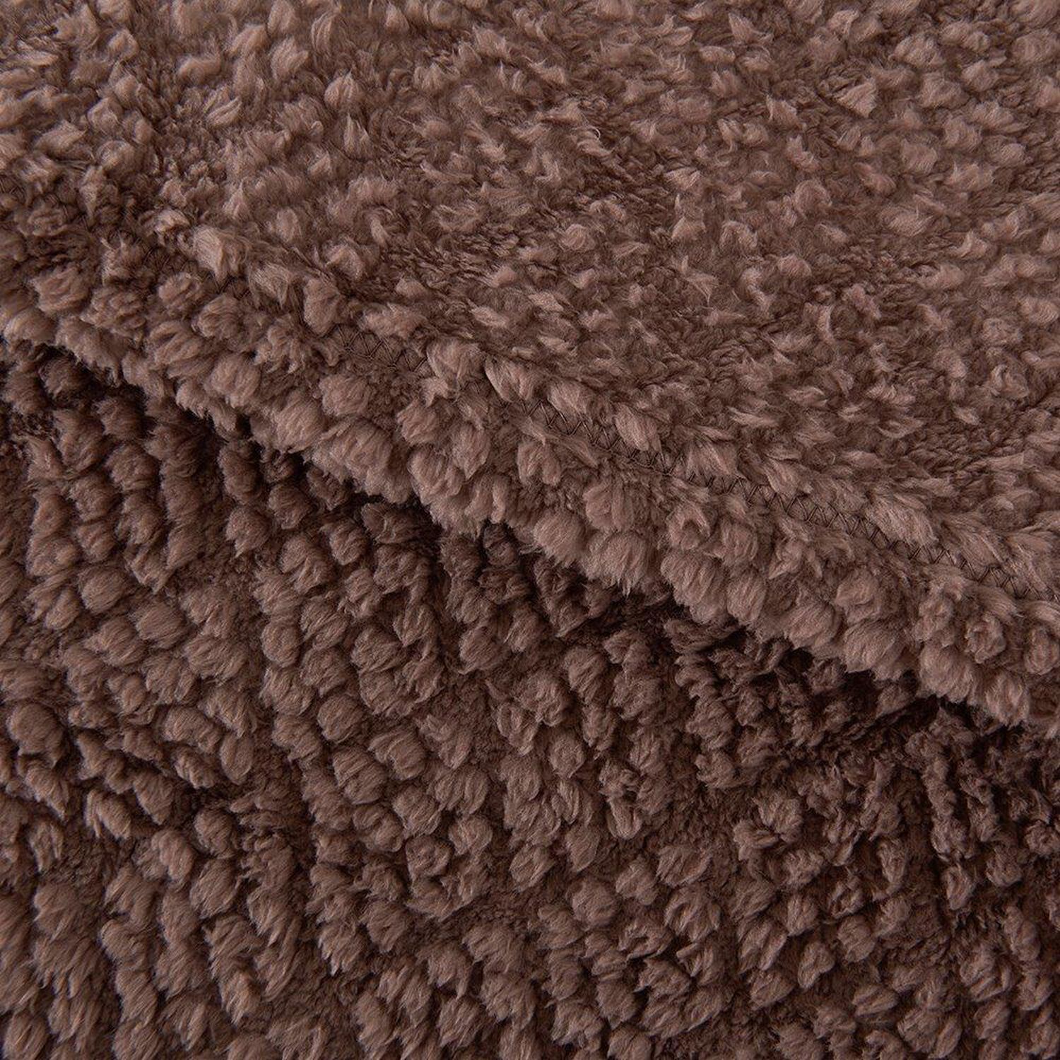 Frazada Jqd Sherpa Atlantic 2 Plazas Taupe image number 1.0
