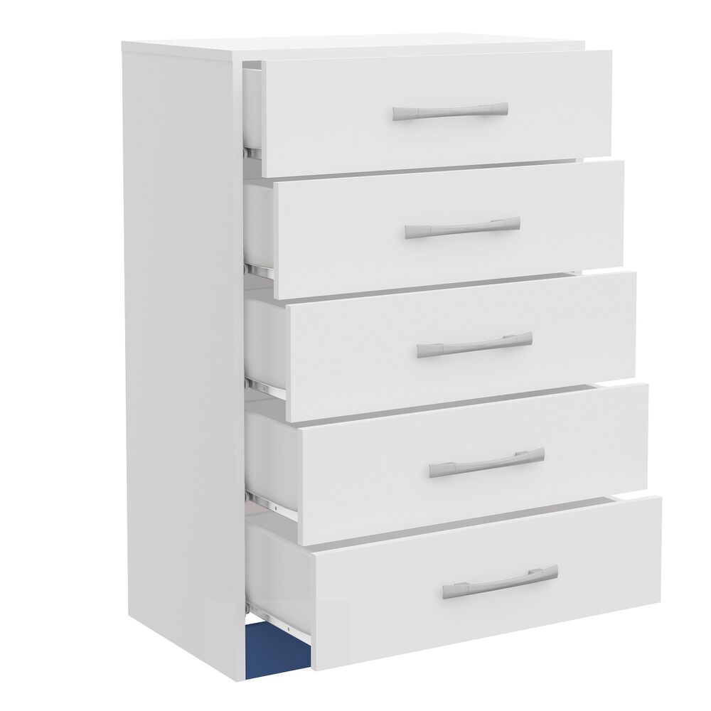 C&oacute;moda Yardas Carla Blanco 1x4 5 Cajones image number 4.0