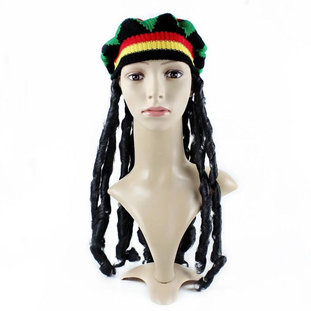 Gorro Reggae Bob Marley Con Peluca Cotillon Disfraz image number 0.0