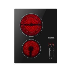 Encimera El&eacute;ctrica 2 Platos Fensa Vitrocer&aacute;mica Fev 2t Negra