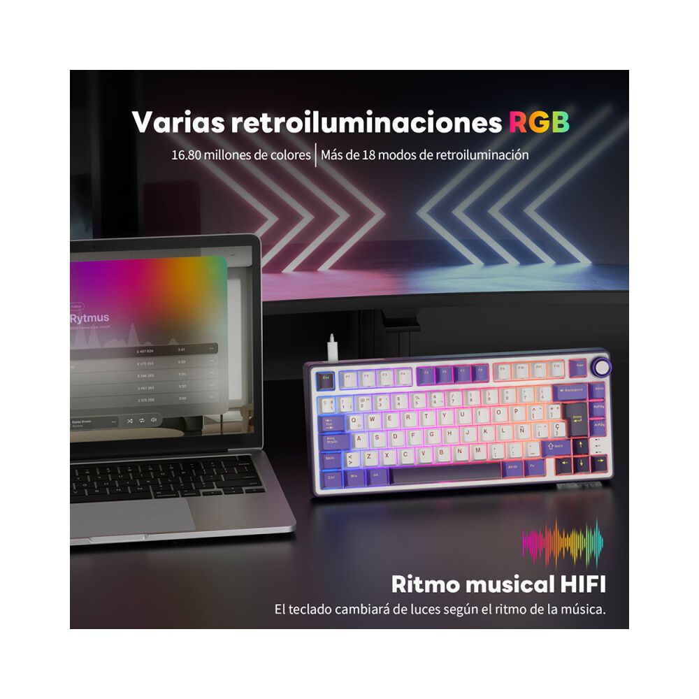 Teclado Mec&aacute;nico Rk R75 75% Espa&ntilde;ol - Royal Kludge image number 2.0