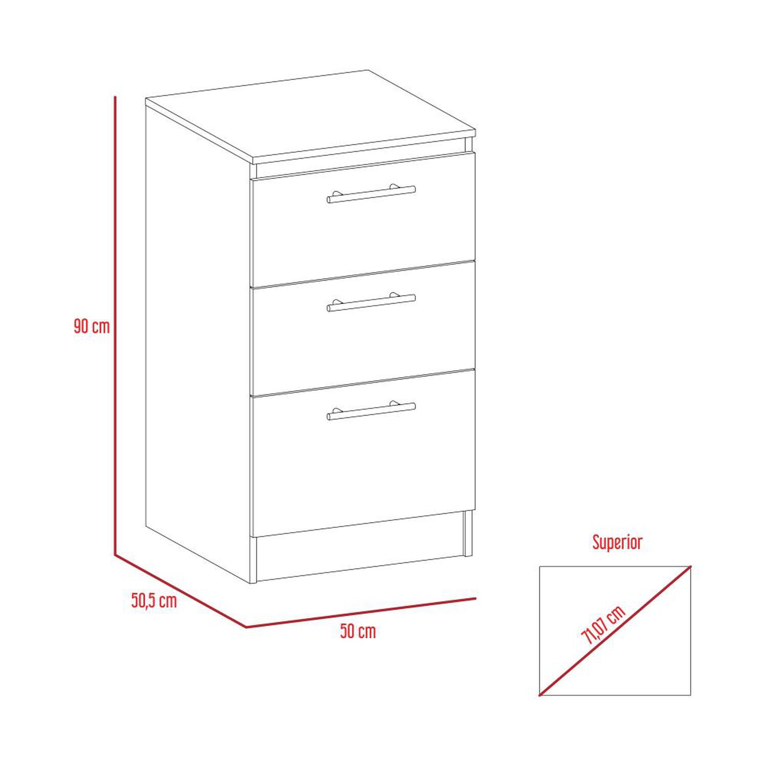 Mueble Inferior Tuhome Manchester / 3 Cajones image number 1.0