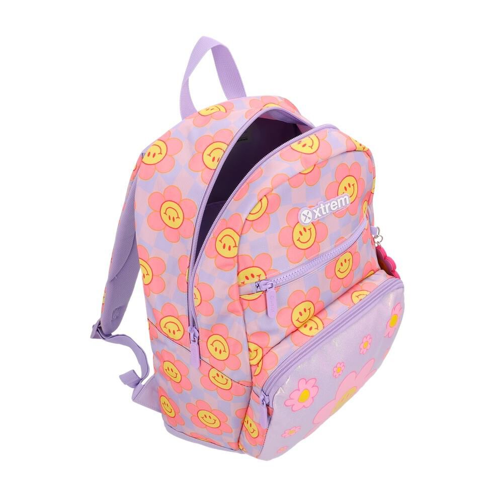 Mochila Xtrem Bolt 6xt Flores Lila image number 3.0
