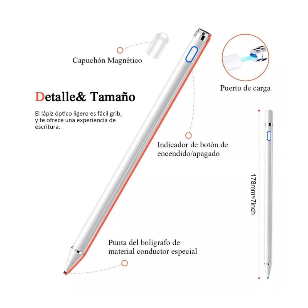 Pluma Lápiz Capacitivo Stylus Pen Para Ipad Tablet Android image number 5.0