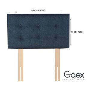 Cama Europea 1.5 Plaza 190 Respaldo Berna