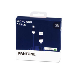 Cable De Datos Micro Usb 1 Mt Pantone High Speed Azul