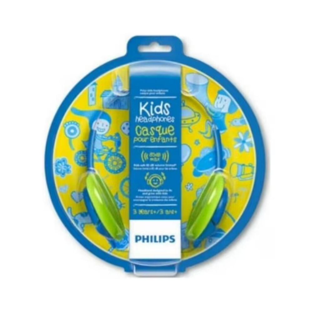 Audifonos Overear Jack 3.5 Ni&ntilde;os Azul Verde Shk1030 image number 4.0