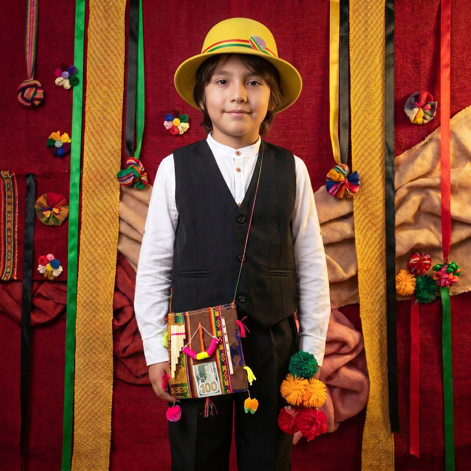 Traje Trote Nortino Completo Para Ni&ntilde;a Y Ni&ntilde;o Carnavalito image number 24.0