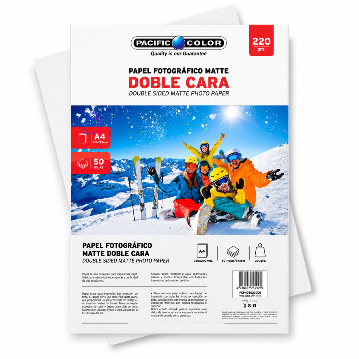 Papel Fotogr&aacute;fico Mate Doble Faz A4 220g 50 Hojas - Ps image number 3.0
