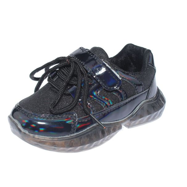 Zapatilla Luces Negro V&iacute;a Franca Art. 32910e2070101black