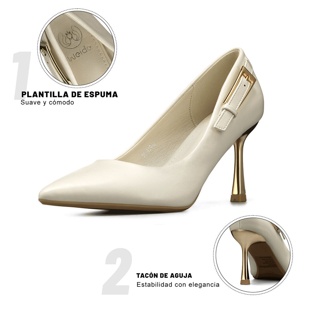 Zapato Taco Alto Formal Simil Charol Mujer Weide Ghe38 image number 8.0