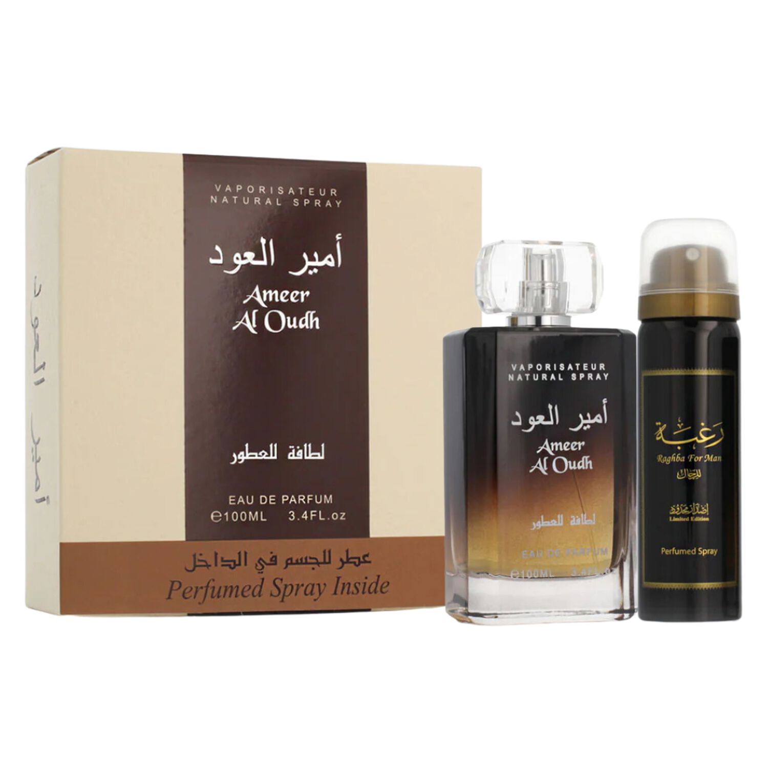 Lattafa Ameer Al Oudh Eau De Parfum 100 Ml + Deo 50 Ml Unisex image number 0.0