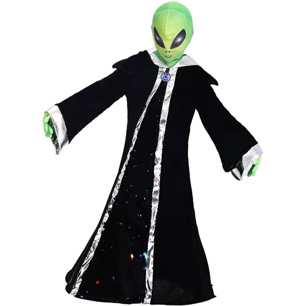 Disfraz Alien Marciano M&iacute;stico Stardy Infantil Para Ni&ntilde;os Verde Cosplay Extraterrestres Espacial Ideal Para Fiesta, Halloween image number 3.0