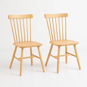 Pack De 2 Sillas Windsor Madera - Natural