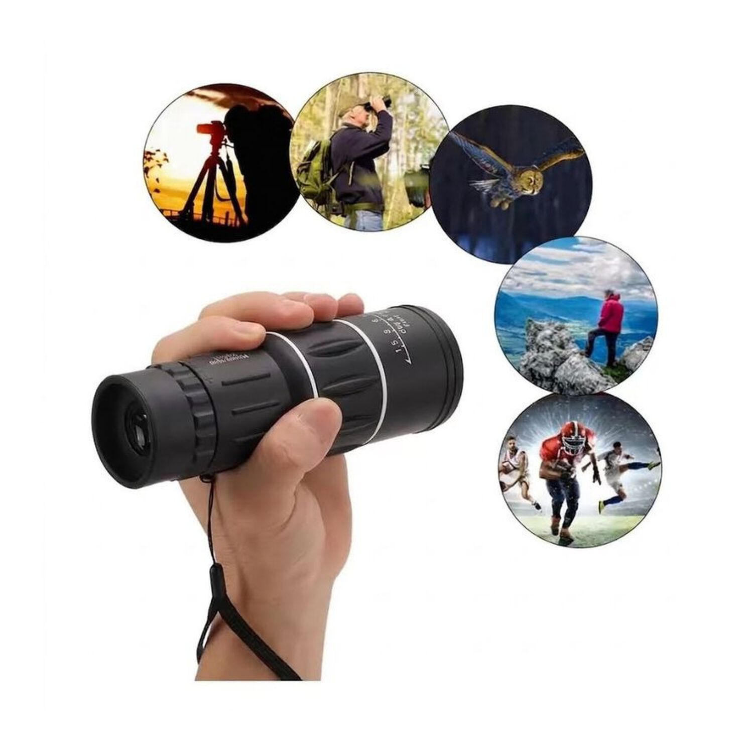 Monocular Telescopio 16x52 Alta Potencia Con Enfoque Camping image number 2.0