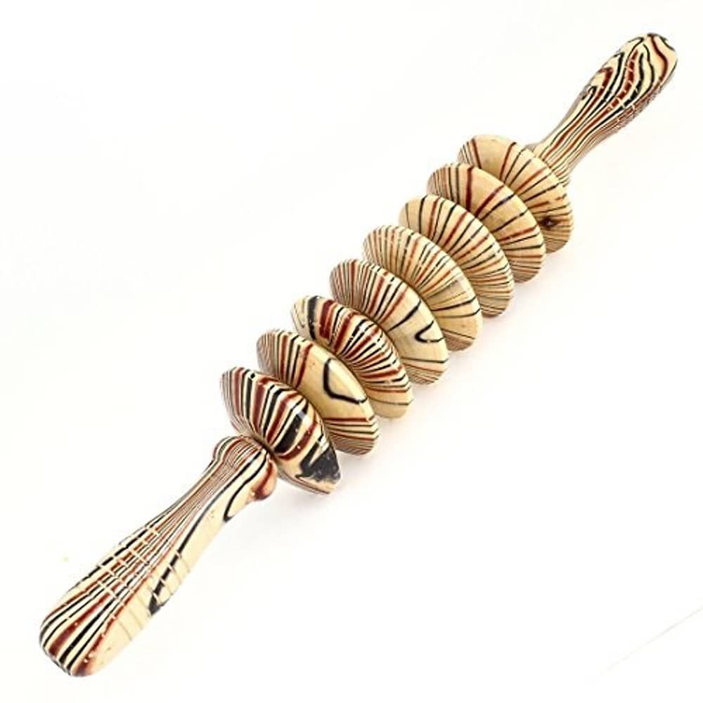 Masajeador Rodillo Madera Ruedas image number 0.0