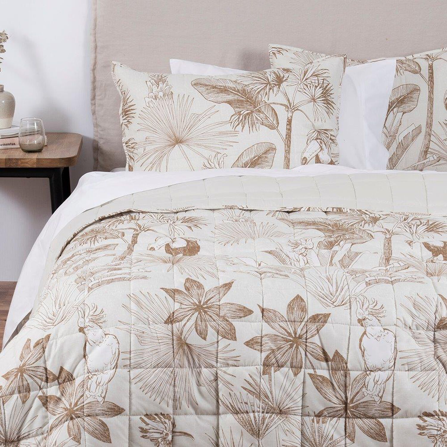 Quilt Est Birds 2 Pl Camel image number 1.0