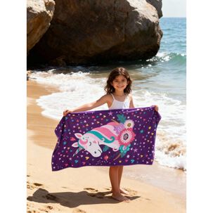 Toalla De Playa Con Bolso Casaideal Kids Dreams / 70 X 140 Cm