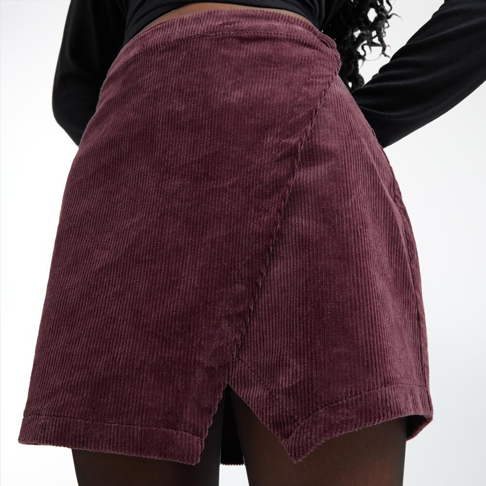 Falda Short Cotelé Regular Mujer Rolly Go image number 4.0