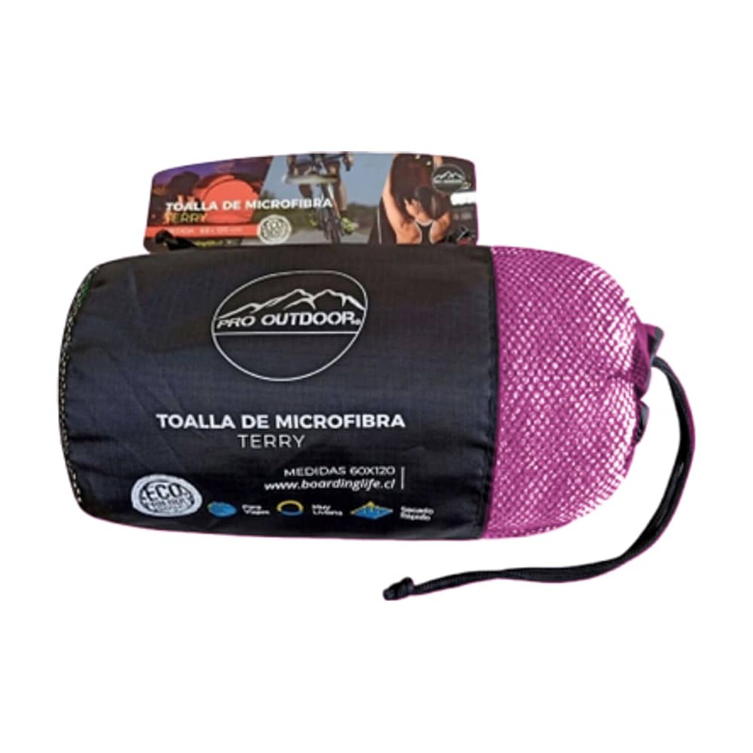 Toalla Microfibra Terry Morada Pro Outdoor image number 1.0