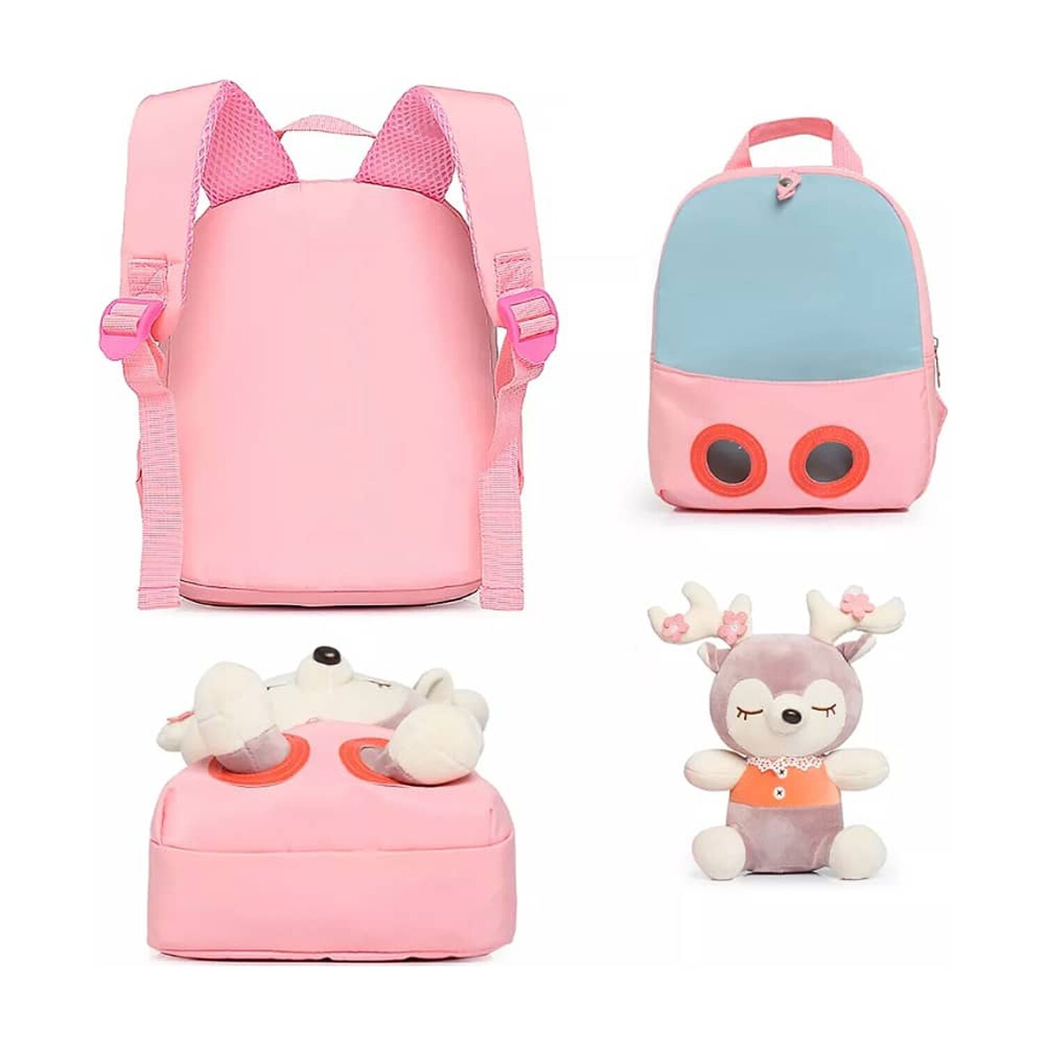 Bonita Mochila Escolar Para Ni&ntilde;os Bichos Simp&aacute;ticos image number 4.0
