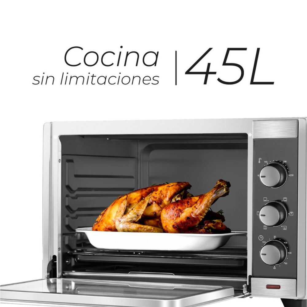 Horno Eléctrico Silver Series 45 Litros Kitchen-it image number 4.0