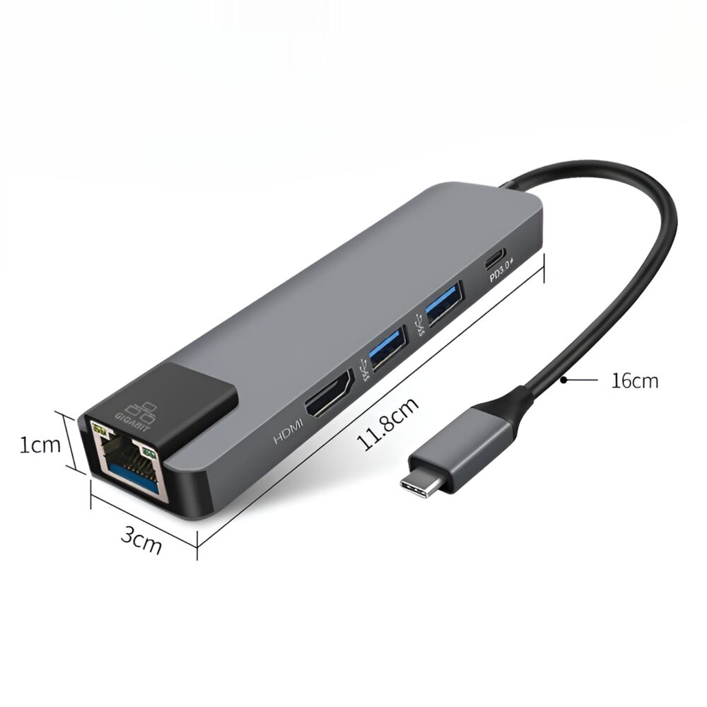 Docking Station Type-c 100w + Hdmi 4k+ Ethernet+ Hub Usb 3.0 image number 7.0